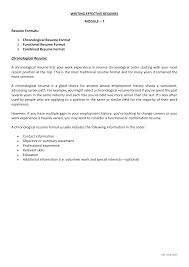 A reverse chronological resume format holds a lot of significance as it is often adjudged to be the standard norm for all industries. Resumes Types And Examples