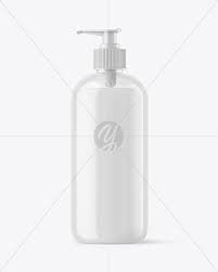 Clear Liquid Soap Bottle With Pump Mockup In Bottle Mockups On Yellow Images Object Mockups