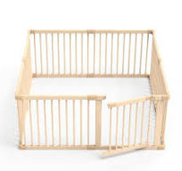 Plastic Baby Playpen With Gate, Foldable Play Yard For Indoor