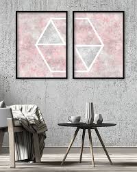 From starting off as an old, traditional way of decorating to quickly becoming a favourite amongst the decor bloggers, decor enthusiasts, and the art lovers of the world. Watercolor Posters Set Of 2 Pink And Gray Wall Decor Livingroomdecor Pingraydecor Rosegray Watercolorprint Pink Grey Wall Art Art Shelves Grey Wall Decor