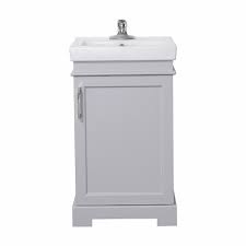 Buy products such as design element marian 24 inch single sink bathroom vanity with top at walmart and save. Home Decorators Collection Hallcrest 20 Inch W X 16 Inch D Vanity In Misty Grey With Integ The Home Depot Canada