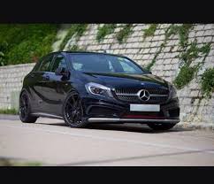 Black Mercedes A250 With Red Front Trim Mercedes Dream Cars Cars