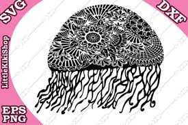 Download Zentangle Jellyfish Graphic By Littlekikishop Creative Fabrica SVG Cut Files