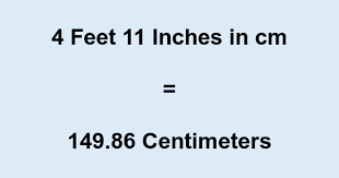 Add or subtract lengths in inches (decimal or fraction), feet, centimeters, and millimeters. 4 11 In Cm 4 Feet 11 Inches To Cm