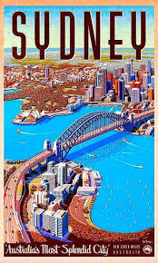 Sydney Australia Vintagetravelposters Vintagedestination Antika Seyahat Posterleri Seyahat Posterleri Klasik Seyahat