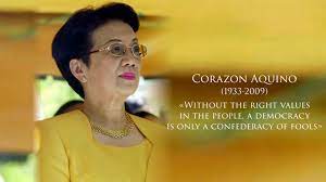 Filipino corazon aquino changing views as president (1986). Corazon Aquino Vli