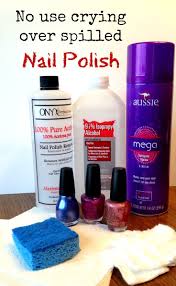 If nail polish is dry, scrape as much of it off as you can with a dull knife. Remove Nail Polish From Almost All Surfaces Using Household Items Nail Polish On Carpet Nail Polish Out Of Carpet Spilled Nail Polish