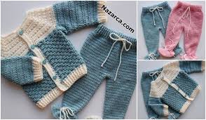 Patikli Pantolon Ve Bebek Hirka Takim Tarifli Nazarca Com Baby Knitting Patterns Hirka Bebek