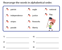Independence Day Worksheets Usa
