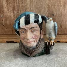 Royal Doulton D6533 the Falconer Toby Jug Mug 7 1/2 Inches Tall Made in  England Historical Collectible Figurine