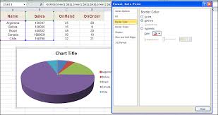 How To Set The Border Color And Styles For Excel Chart