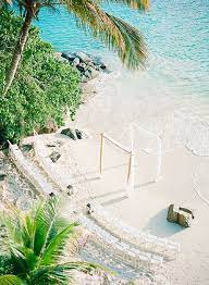 Virgin Islands Real Wedding Photos An Intimate Destination Wedding On A Private Beach In St Thomas Real Weddings Photos Usvi Wedding Outdoor Wedding