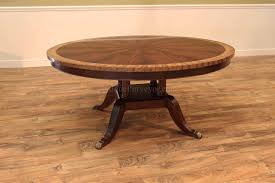 130 x 130 h 75 cm top and leg in marble, support panel in wood. 60 Round Flame Mahogany Dining Room Table By Hickory Chair Mount Vernon Collection
