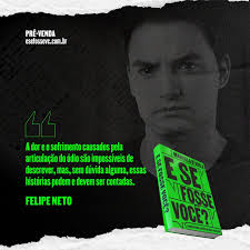 Vocês sabem que o Felipe Neto escreveu o prefácio do livro novo, né? Nesses  últimos tempos, Felipe tem sido alvo de muitos ataques de ódio e fake news  nas redes sociais e,