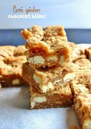 Carres Speculoos Et Chocolat Blanc Recette Dessert Patisserie Chocolat Blanc