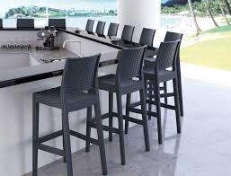 Rattan stools are often confused as an expensive version of wicker stools. Fleur Weave Outdoor Stacking Bar Stool Dark Grey Best Seller Nobis Restaurant Furniture