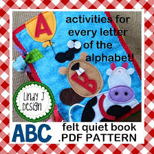 Abc Felt Quiet Book Pdf Pattern Etsy Felt Quiet Books Quiet Book Quiet Book Patterns