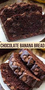 Double Chocolate Banana Bread Recipe Chocolate Banana Bread Banana Recipes Chocolate Banana