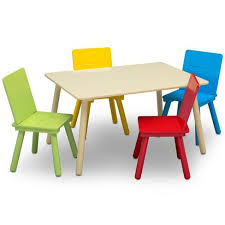 Sold and shipped by costway. Delta Children Kids Table And Chair Set 4 Chairs Included Natural Primary Target
