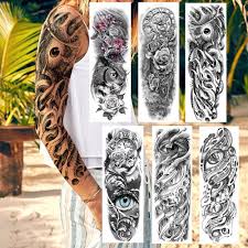 Let your temporary tattoo do the talking. Buy Extra Large Evil Eyes Temporary Tattoos Sticker Realistic Fake Full Flower Arm Gear Owl Tattoo For Women Men Waterproof Black Sleeve Tatoos Decal At Affordable Prices Free Shipping Real Reviews