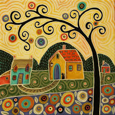 Thursday Afternoon 12 X 12 X 3 4 Orig Canvas Painting Folk Art Prim Karla Gerard Folkart In 2020 Sunflower Canvas Paintings Canvas Painting Whimsical Art