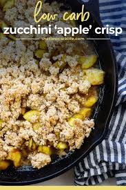 Keto Apple Crisp Recipe In 2020 Zucchini Recipes Dessert Apple Crisp Keto Dessert Easy