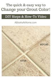 Change tile grout color using a great brush with the right stain. How To Change Grout Color The Easy Way Abbotts At Home