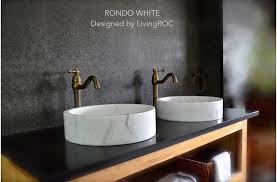 400mm round marble stone bathroom