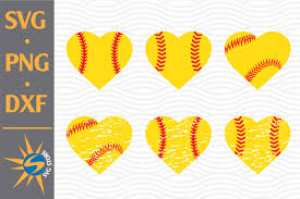 Softball heart illustrations & vectors. Heart Softball Heart Softball Graphic By Svgstoreshop Creative Fabrica