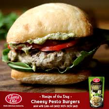 Make Hamburger Day More Enjoyable When You Prepare These Cheesy Pesto Burgers Learn How To Make This Here Chee Pesto Pasta Pesto Sauce For Pasta Food To Make