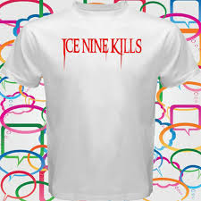 Ice Nine Kills Heavy Metal Band Logo Mens White T Shirt Size S To 3xl