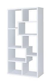Bookshelf size on alibaba.com are available in wood, acrylic or metal. 800136 Wrought Studio Skaggs White Finish Wood Multi Tier Bookshelf With Alternating Size Shelves