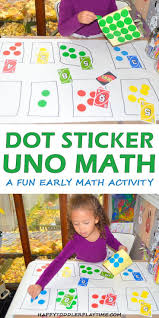 Dot Sticker Uno Math Happy Toddler Playtime Math Activities Preschool Fun Math Activities Math Activities