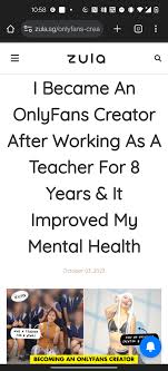 Former Teacher became OnlyFans Creator after 8 years of career for improved  mental well-being : rSingaporeRaw