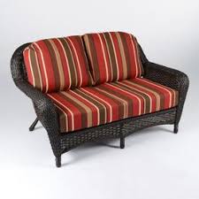Tortuga Outdoor Lexington Wicker Outdoor Loveseat With Cushion And Monserrat Sangria Aluminum Frame Lowes Com Wicker Patio Furniture Cushions Wicker Furniture Cushions Garden Chair Cushions