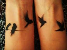 Birds On A Wire Tattoo Birds On A Wire Tattoos Amp Piercings Pinterest Simple Bird Tattoo Bird Tattoos For Women Matching Tattoos