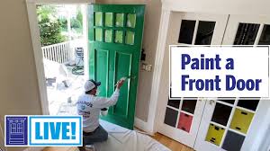 Remove knobs, plates and locks or block off with painter's note: How To Paint Your Front Door This Old House Live Youtube