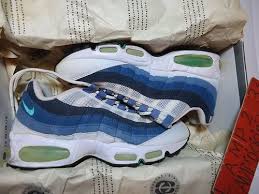 Nike Air Max 95 7 5 1995 Rare Vtg Og Box White Green Blue Slate Original 7 1 2 Nike Air Max 95 Nike Air Max Air Max 95