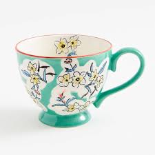 Explore the brilliantly bold range of bone china mugs by wedgwood and discover a collection suited to a range of styles and preferences. Turquoise Floral Hand Painted Mug Paper Source