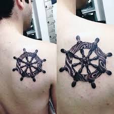 See more ideas about helm tattoo, nautical tattoo, tattoos. 18 Incredible Ship Wheel Tattoo Ideas Styleoholic