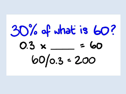 Percent Of A Unknown Number Percentage Math Lesson Youtube