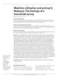 High prices for medicines are often associated with the period of monopoly under patent protection. Pdf Medicine Utilisation And Pricing In Malaysia The Findings Of A Household Survey Zaheer Babar Academia Edu