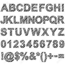 Lol 6 years ago try to make everything better please!! Hand Drawing Alphabet Numbers And Others Chars Royalty Free Cliparts Vectors And Stock Illustration Image 17610216
