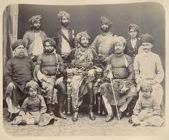 Group Portrait With The Nawab Of Junagadh And State Officials Indian Princely States Princely State History Of India