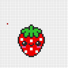 Kawaii Strawberry Perler Bead Pattern Bead Sprites Food Fuse Bead Patterns Perler Bead Patterns Fuse Bead Patterns Perler Patterns
