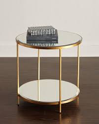 Interlude Home Nolan 2 Tiered Side Table Coffee Table Marble Round Coffee Table Marble Top Coffee Table