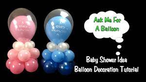 Baby Shower Balloon Decoration Idea Balloon Centerpiece Tutorial Youtube