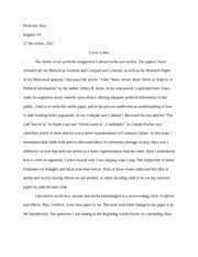 Composition 101 in september, i had little foundational knowledge about writing and argumentation. Portfolio Cover Letter Eng 101 Professor Yust English 101 17 December 2012 Cover Letter The Theme Of My Portfolio Assignment Is About Media And Course Hero