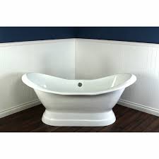 Aqua eden freestanding bathtubs installation kit. Kingston Brass Aqua Eden 72 Cast Iron Double Slipper Pedestal Freesta Luxury Freestanding Tubs