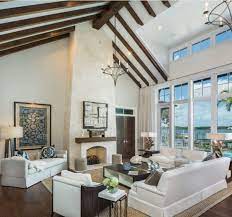 24 Ways To Make A Ceiling Look Higher Vaulted Ceiling Living Room Luxury Living Room Design Living Room Ceiling
